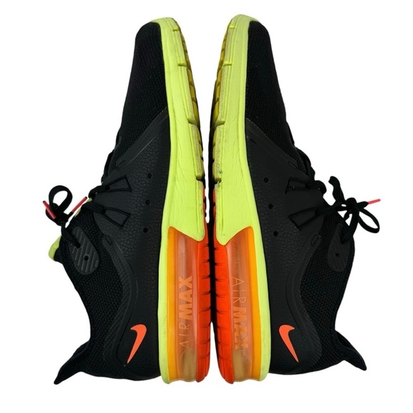 Nike Air Max Sequent 3 Running Sneakers Shoes Black Orange Volt Mens Size 12 - Picture 8 of 14